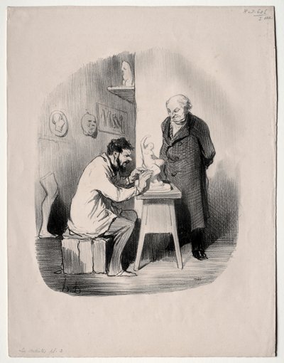 The Artists, skylt 2: Du måste modellera mig på det här sättet en dag av Honoré Daumier