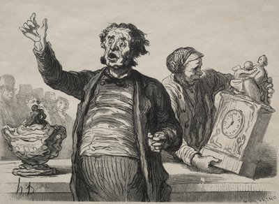 Auktionsrummet: The Town Crier. av Honoré Daumier