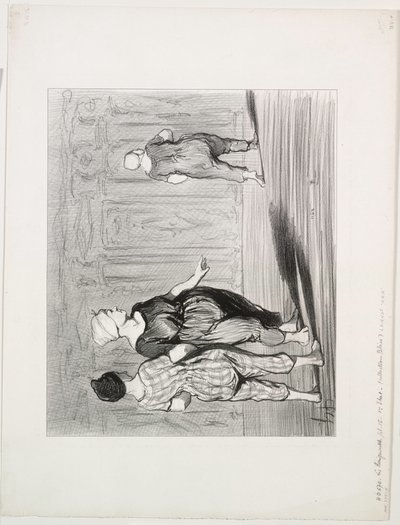 The Bathers, skylt 15: Det är henne igen, ett vackert mode, Madame Coquardeau!, 1847. av Honoré Daumier