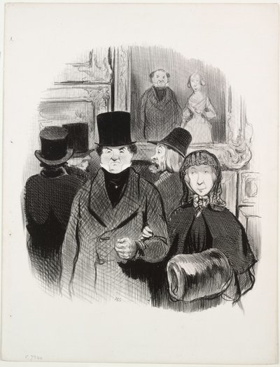 Livets vackra dagar, skylt 59: När ens porträtt är på salongen av Honoré Daumier