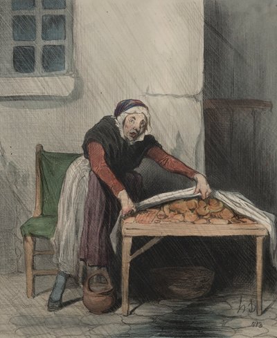 The Chapter of Interpretations, skylt 8: Varje brännskada fruktar kallt vatten, 1843. av Honoré Daumier