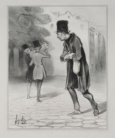Samlaren av cigarrstubbar av Honoré Daumier