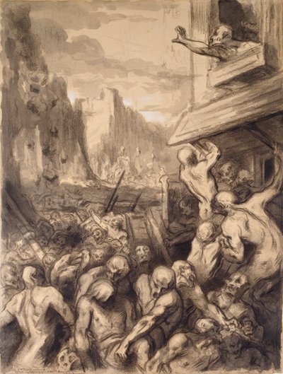 The Destruction of a City, mitten av 1800-talet av Honoré Daumier