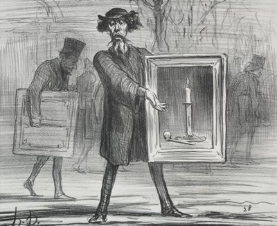 Utställningen från 1859 plåt 1: De har vägrat detta, Ignoramuserna!, 1859. av Honoré Daumier