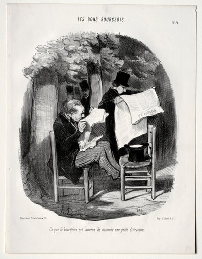 The Good Bourgeois, tavla 14: Vad borgarna betraktar som en distraktion, 1846. av Honoré Daumier
