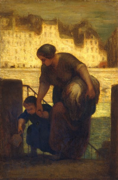 The Laundress, 186[3]. av Honoré Daumier