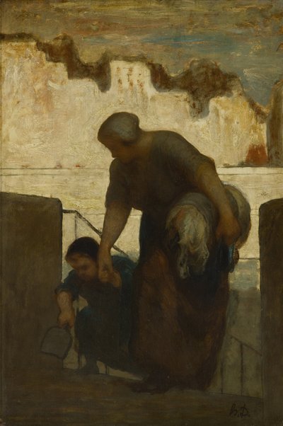 The Laundress, ca 1863 av Honoré Daumier