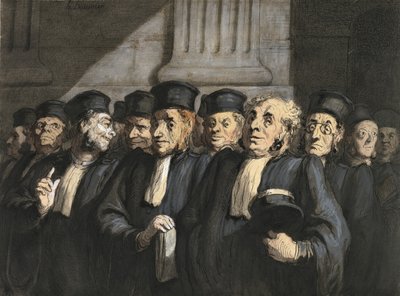 Åklagarens advokater, början av 1860-talet av Honoré Daumier