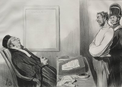 The Men of Justice, skylt 15: Du var hungrig...Det är inte en anledning..., 1845. av Honoré Daumier