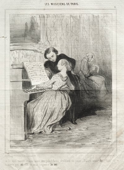The Musicians of Paris, skylt 6: Om du visste hur vacker du är! av Honoré Daumier