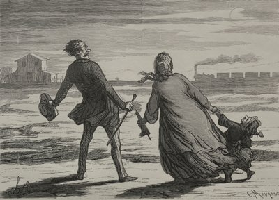 Järnvägen: För sent. av Honoré Daumier