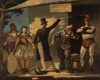 Saltimbanques, mellan 1860 och 1865 . av Honoré Daumier