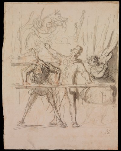 Sidoshowen av Honoré Daumier