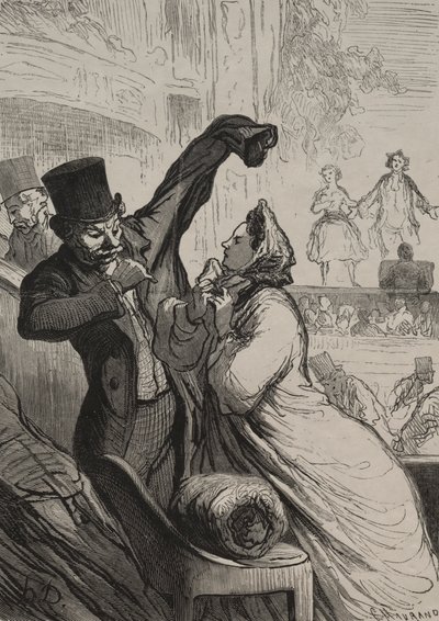 Teatern: Sista scenen. av Honoré Daumier