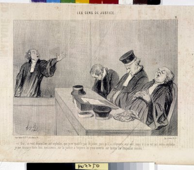 Rättvisans folk. Tecknad av Honore Daumier (1808-1879), från tidningen Le” Charivari””, 37,5x28. Musee des Beaux Arts, Palais Longchamp, Marseille. av Honoré Daumier