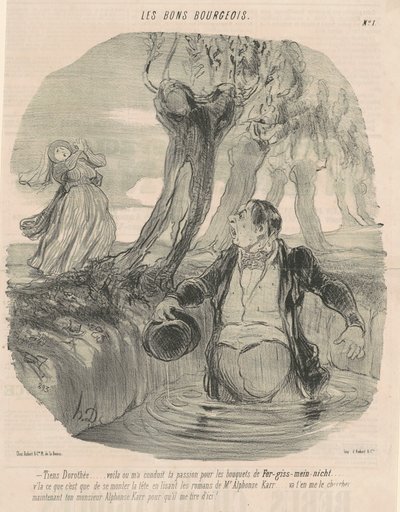 Hej Dorothée... Här har jag blivit ledd... av Honoré Daumier