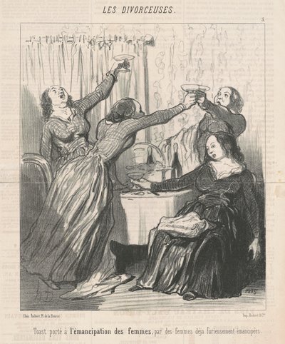 Skål för kvinnors frigörelse... av Honoré Daumier