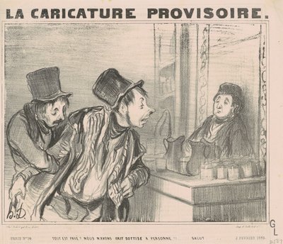 Är allt betalt? Vi gjorde bara... hej av Honoré Daumier