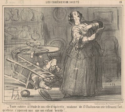 Helt och hållet studera sin roll... av Honoré Daumier