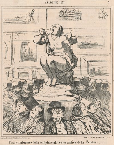 Skulpturens sorgliga utseende... av Honoré Daumier