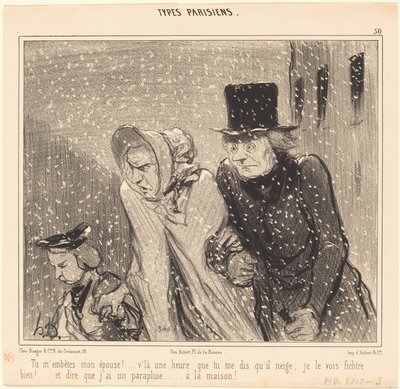 Du stör mig, min fru!... här är en timme... av Honoré Daumier