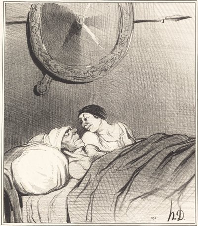 Odysseus och Penelope av Honoré Daumier