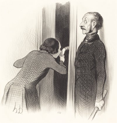 En mycket glad älskare av Honoré Daumier