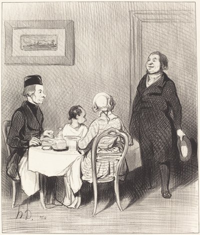 En vän är en krokodil... av Honoré Daumier