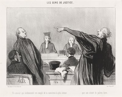 En advokat som är... fylld av övertygelse... intim... av Honoré Daumier