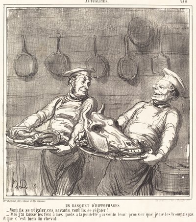 En bankett av hästätare av Honoré Daumier