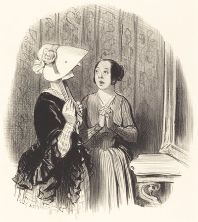 En Pamela hatt av Honoré Daumier