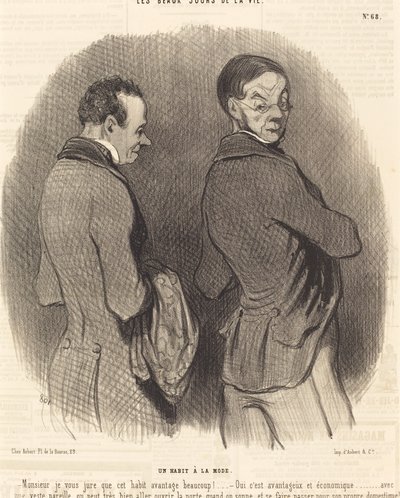 En moderiktig outfit av Honoré Daumier