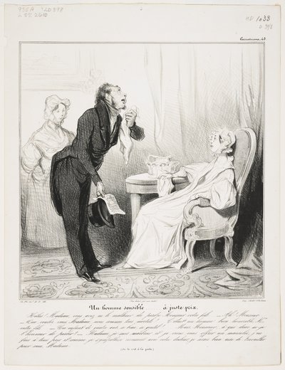 En känslig man (Caricaturana 43) av Honoré Daumier