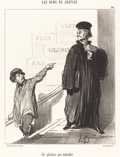 En missnöjd rättstvist av Honoré Daumier