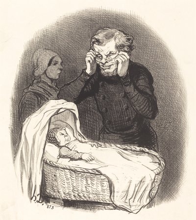 En lycklig pappa av Honoré Daumier