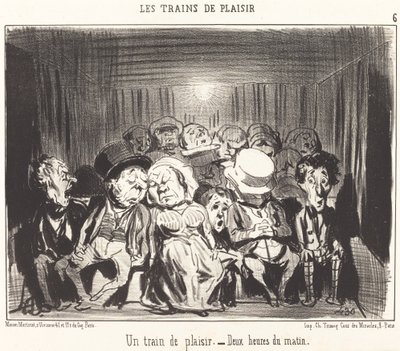 Ett tåg av nöje av Honoré Daumier