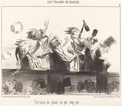 Ett nöjetåg som är lite för gladt av Honoré Daumier