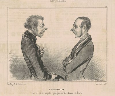 Ett exempel på vad vi kallar...les beaux de paris av Honoré Daumier