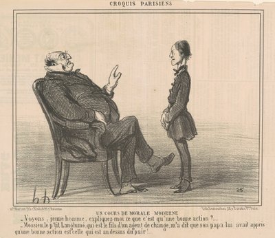 En lektion i modern moral av Honoré Daumier
