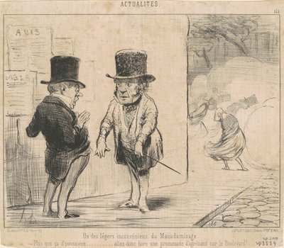 En av ... nackdelarna med makadamisering ... av Honoré Daumier