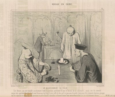 underhållning i Beijing av Honoré Daumier
