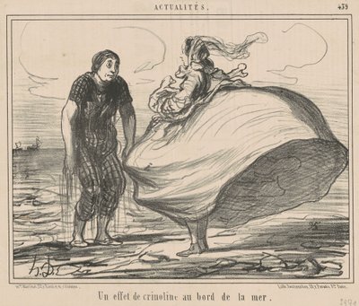 En krinolineffekt vid havet av Honoré Daumier