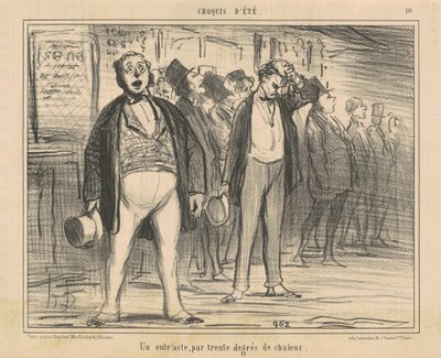 En paus, i trettio graders värme av Honoré Daumier