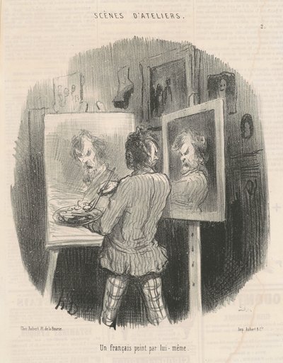 En fransman målad av honom själv av Honoré Daumier