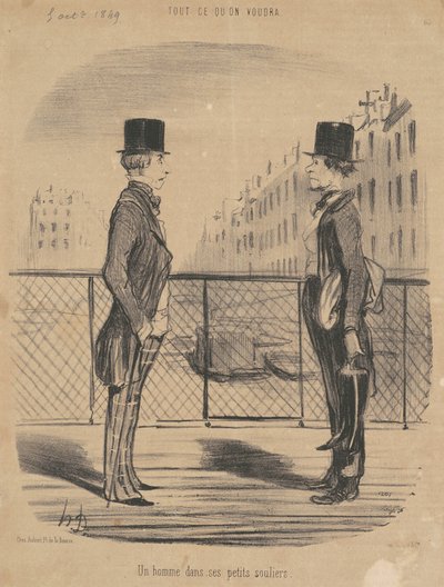 En man i sina små skor av Honoré Daumier