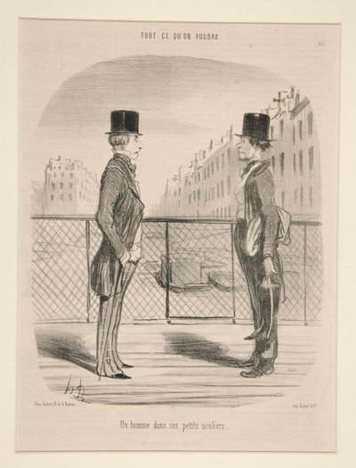 En man i sina små skor, från Tout Ce Qu av Honoré Daumier