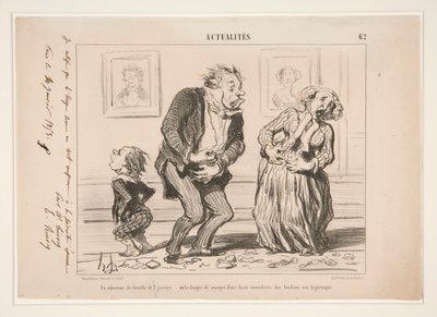 En familjeinteriör den 2 januari av Honoré Daumier