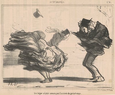 En ljus zefir som tillkännager vårens ankomst av Honoré Daumier