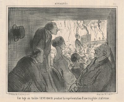 En box på VENTADOUR-teatern... av Honoré Daumier