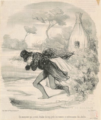 En gentleman som ville studera ... binas seder av Honoré Daumier